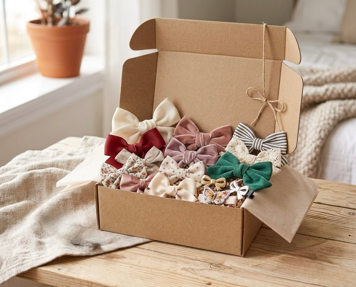 Mystery Lucky Scoop Hair Accessories | Handmade Bows, Scrunchies & Claw Clips | UK Surprise Hair Bundle