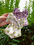 Panda & Avocado Satin Hair Bows - Kawaii Inspired