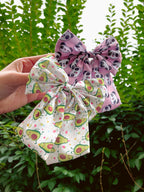 Panda & Avocado Satin Hair Bows - Kawaii Inspired