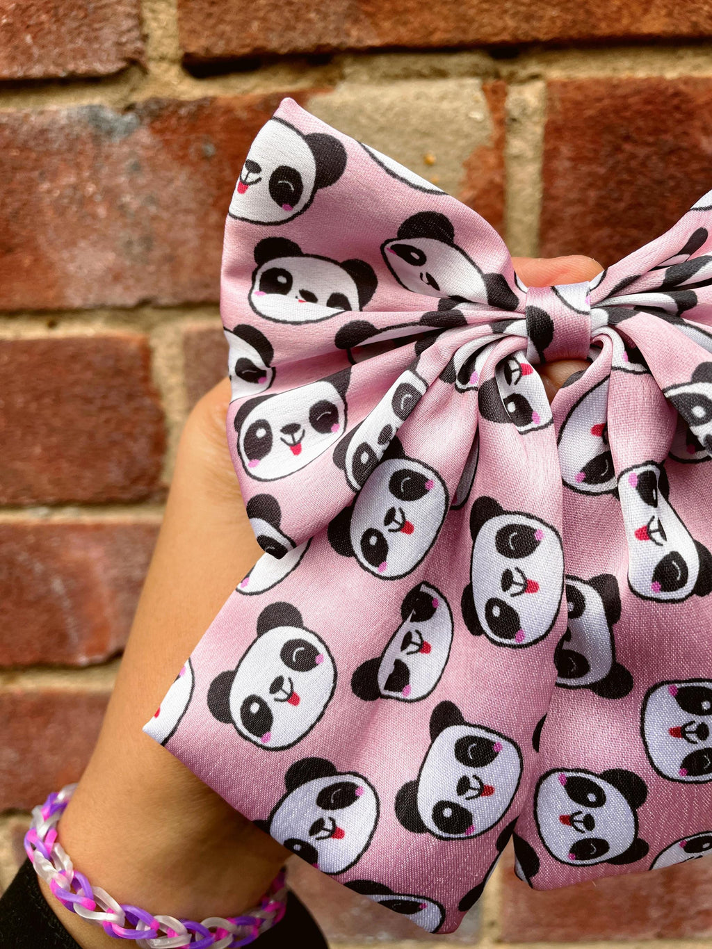 Panda & Avocado Satin Hair Bows - Kawaii Inspired