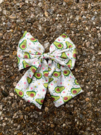 Panda & Avocado Satin Hair Bows - Kawaii Inspired