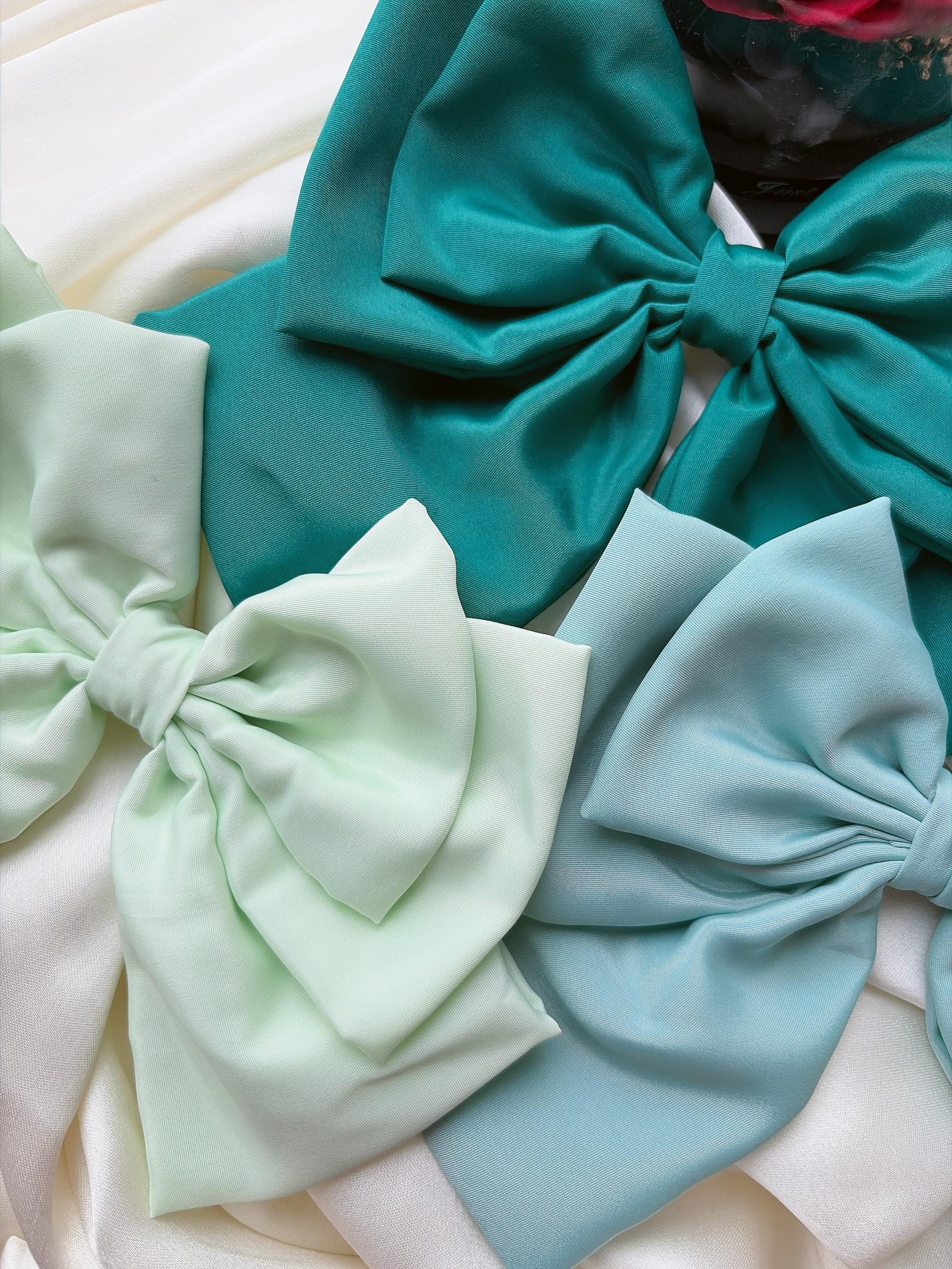 Oversized Matte Statement Hair Bow - Double Layered Barrette, Minimalist Modern Accessory
