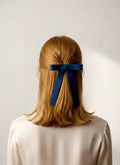 Handmade Leather Hair Bow Barrette – Dark Academia Accessory | Gift for her
