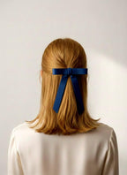 Handmade Leather Hair Bow Barrette – Dark Academia Accessory | Gift for her
