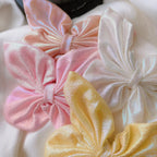 Iridescent Butterfly Hair Bows – Shimmer Fabric 3D Wing Clips – Fairy core Accessories