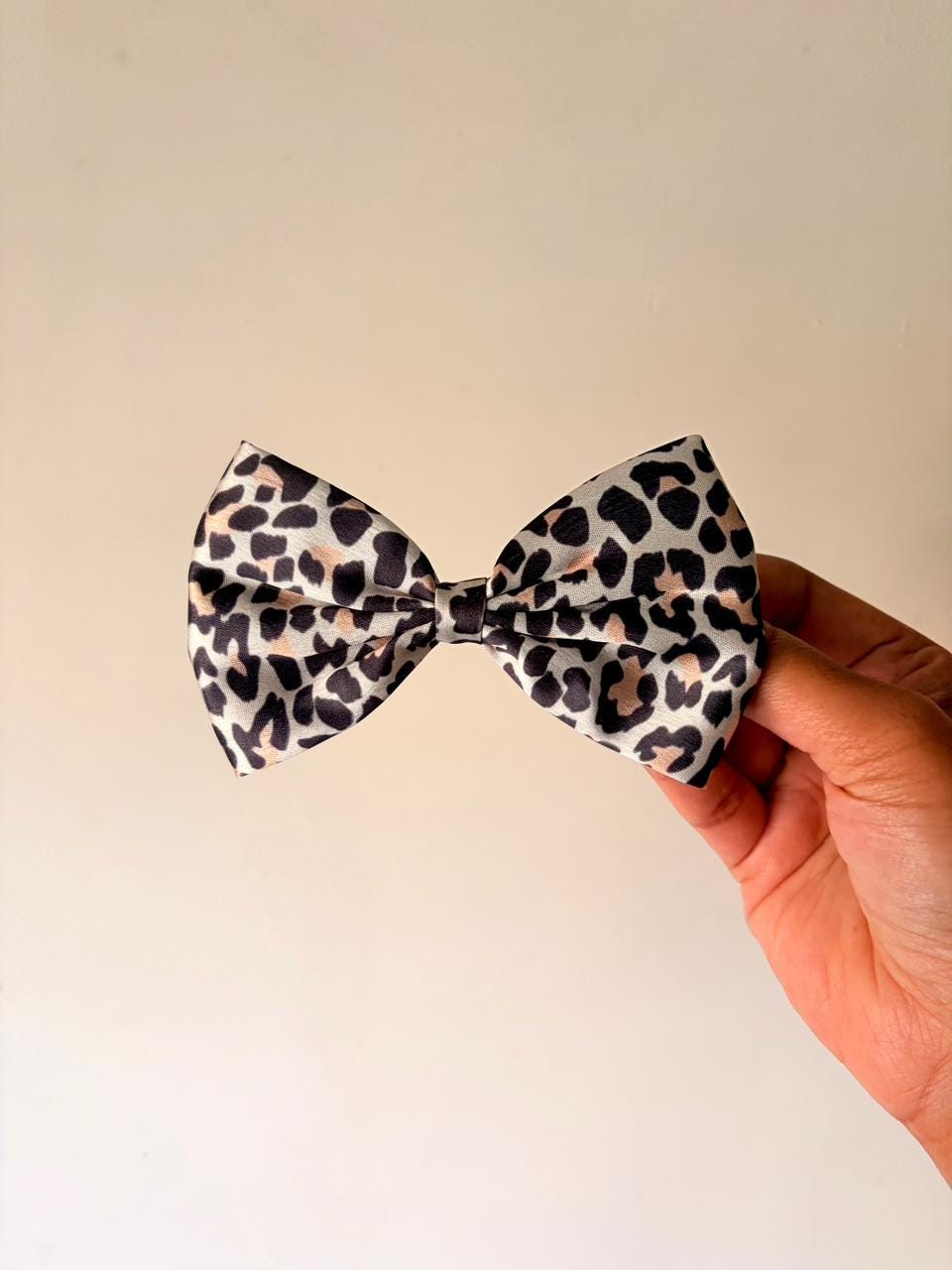 Leopard Print Hair Bow, Cheetah Animal Alligator Clip Accessory