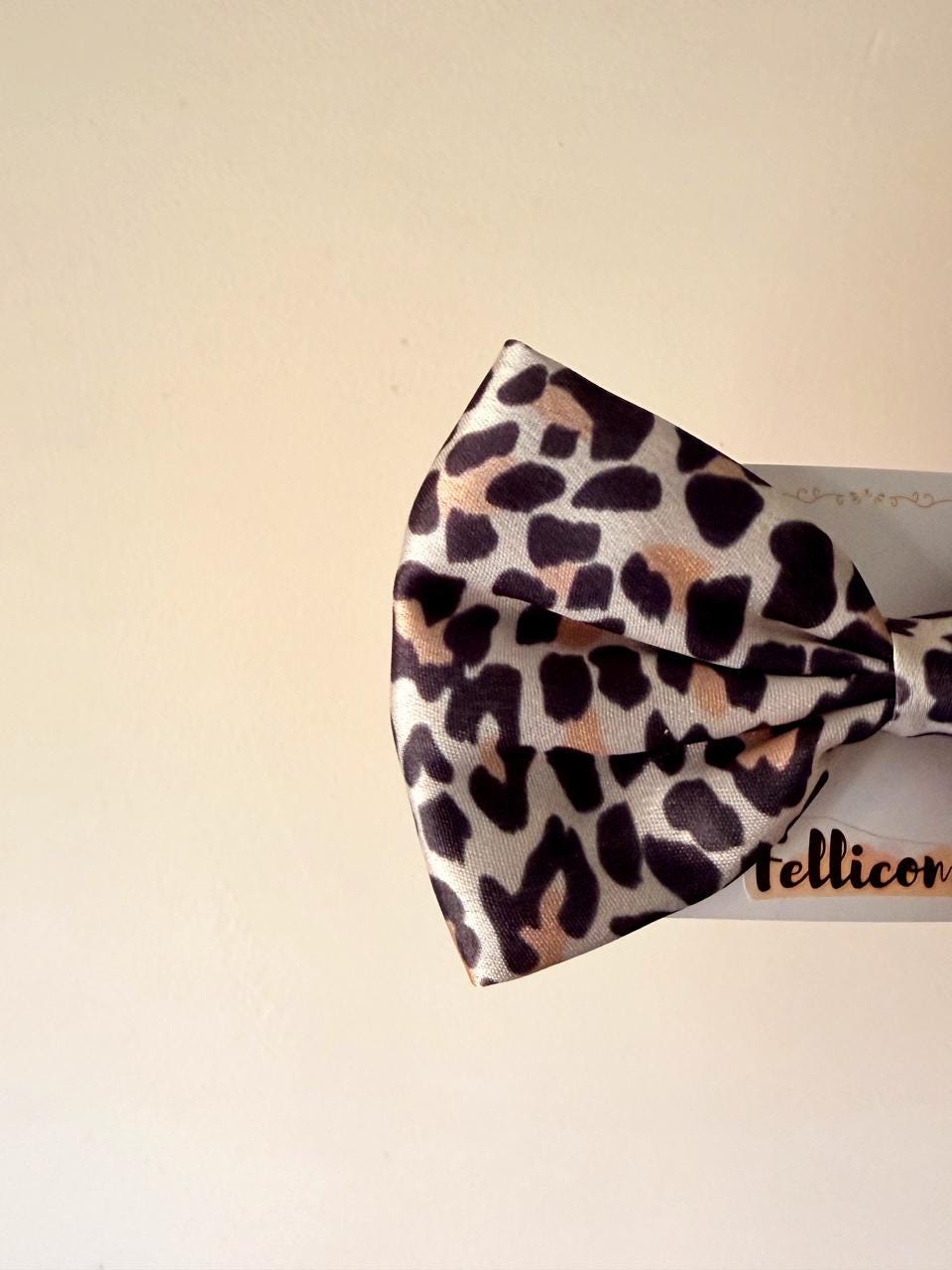 Leopard Print Hair Bow, Cheetah Animal Alligator Clip Accessory