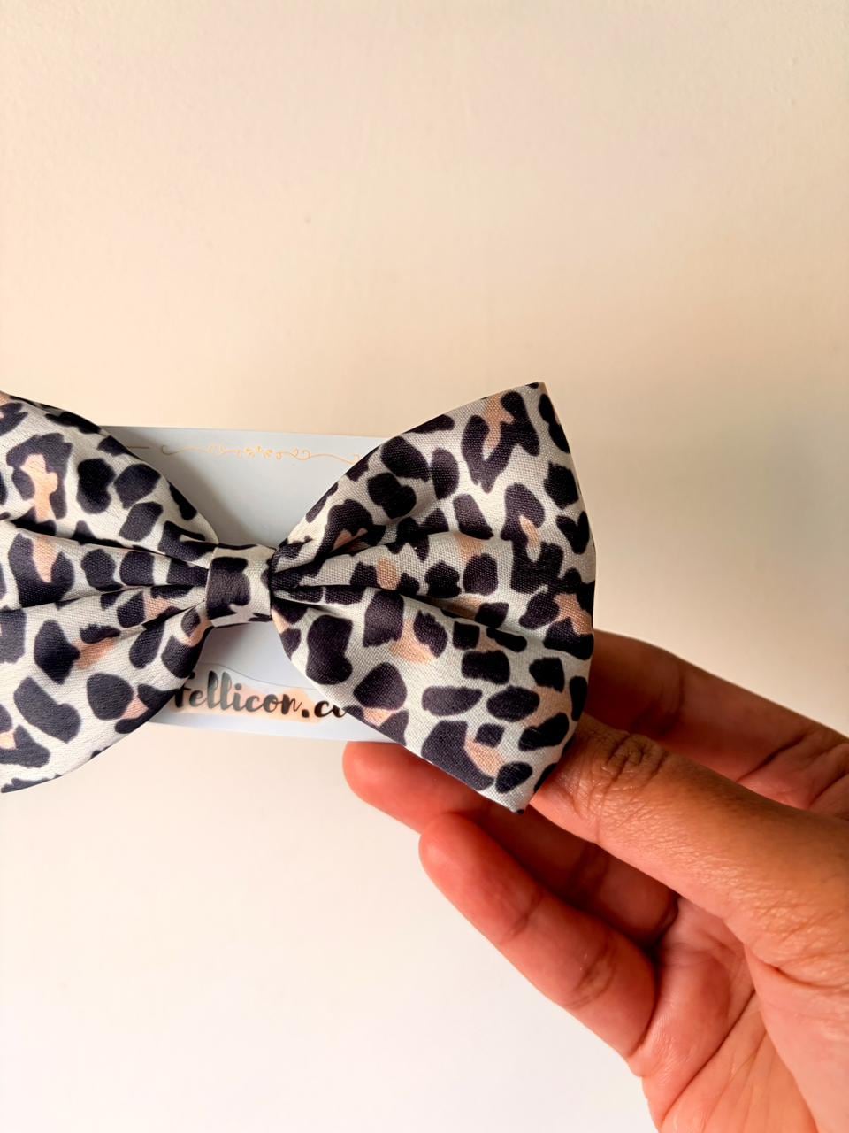 Leopard Print Hair Bow, Cheetah Animal Alligator Clip Accessory