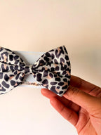 Leopard Print Hair Bow, Cheetah Animal Alligator Clip Accessory