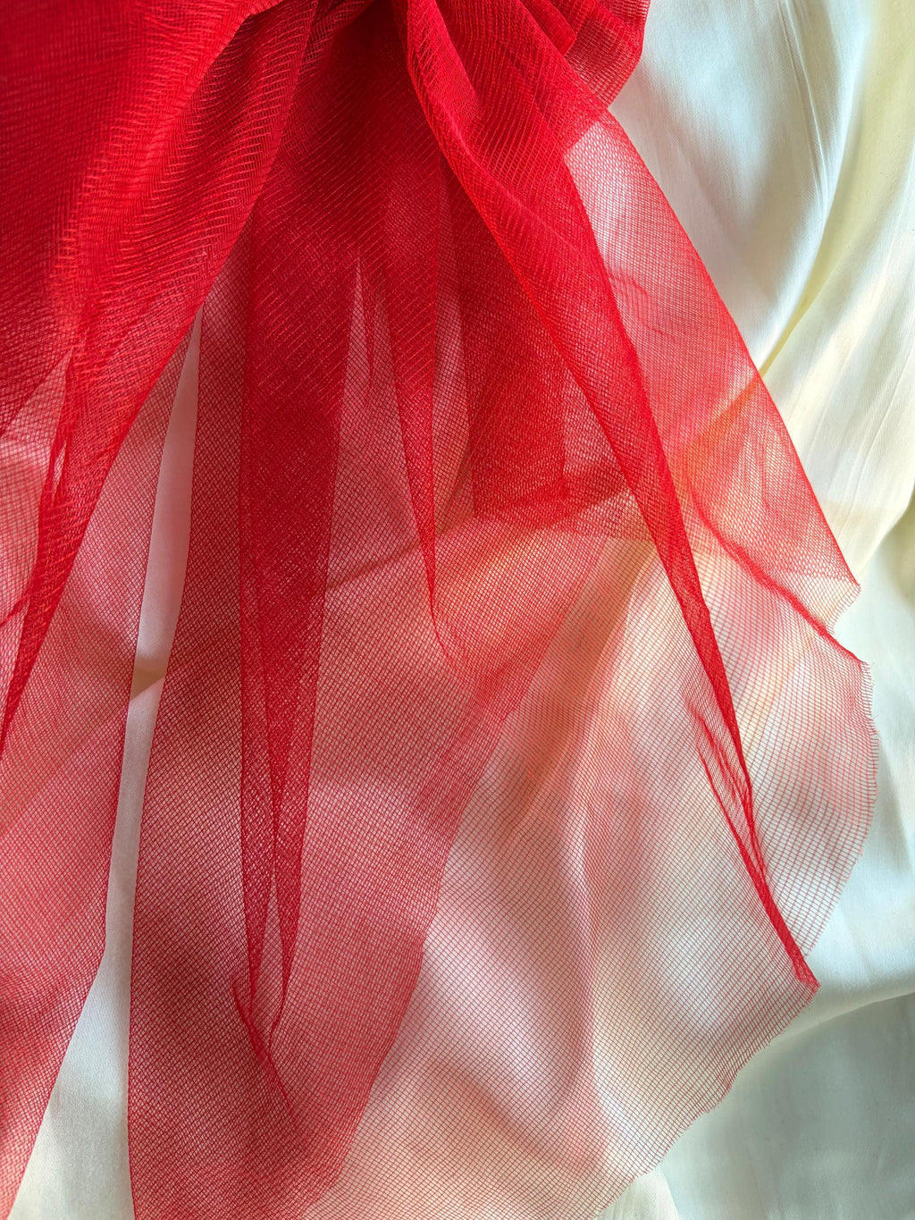 Red Oversized Hair Clip | Veil Bow | Sailor with Long Tails | Wedding Accessory