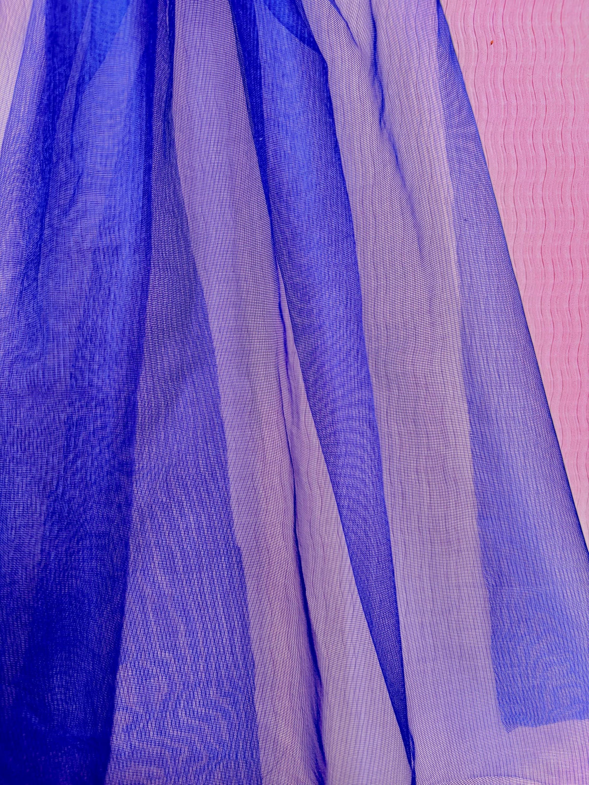 Wedding Royal Blue Tulle Bow Veil Hair Barrette for Bride, Oversized Bridal Bachelorette Accessory