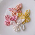 Iridescent Butterfly Hair Bows – Shimmer Fabric 3D Wing Clips – Fairy core Accessories