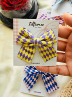 Gingham Dog Bows (Pack of 4), Plaid Puppy Top Knot Clip, Small Dog Accessories
