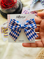 Gingham Dog Bows (Pack of 4), Plaid Puppy Top Knot Clip, Small Dog Accessories