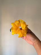 Oversized Organza Scrunchies (3 Pack) | Sheer Voluminous Hair Ties | Yellow, Grey, Black