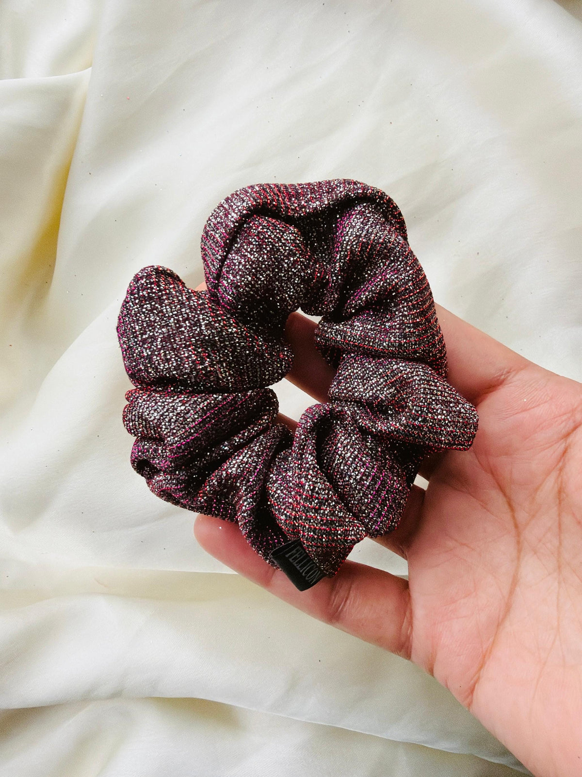 Glitter Scrunchie Set | Metallic Shimmer Hair Ties, Festival Accessories
