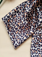 Oversized Leopard Print Satin Hair Bow | Long Tail Cheetah Clip for Women