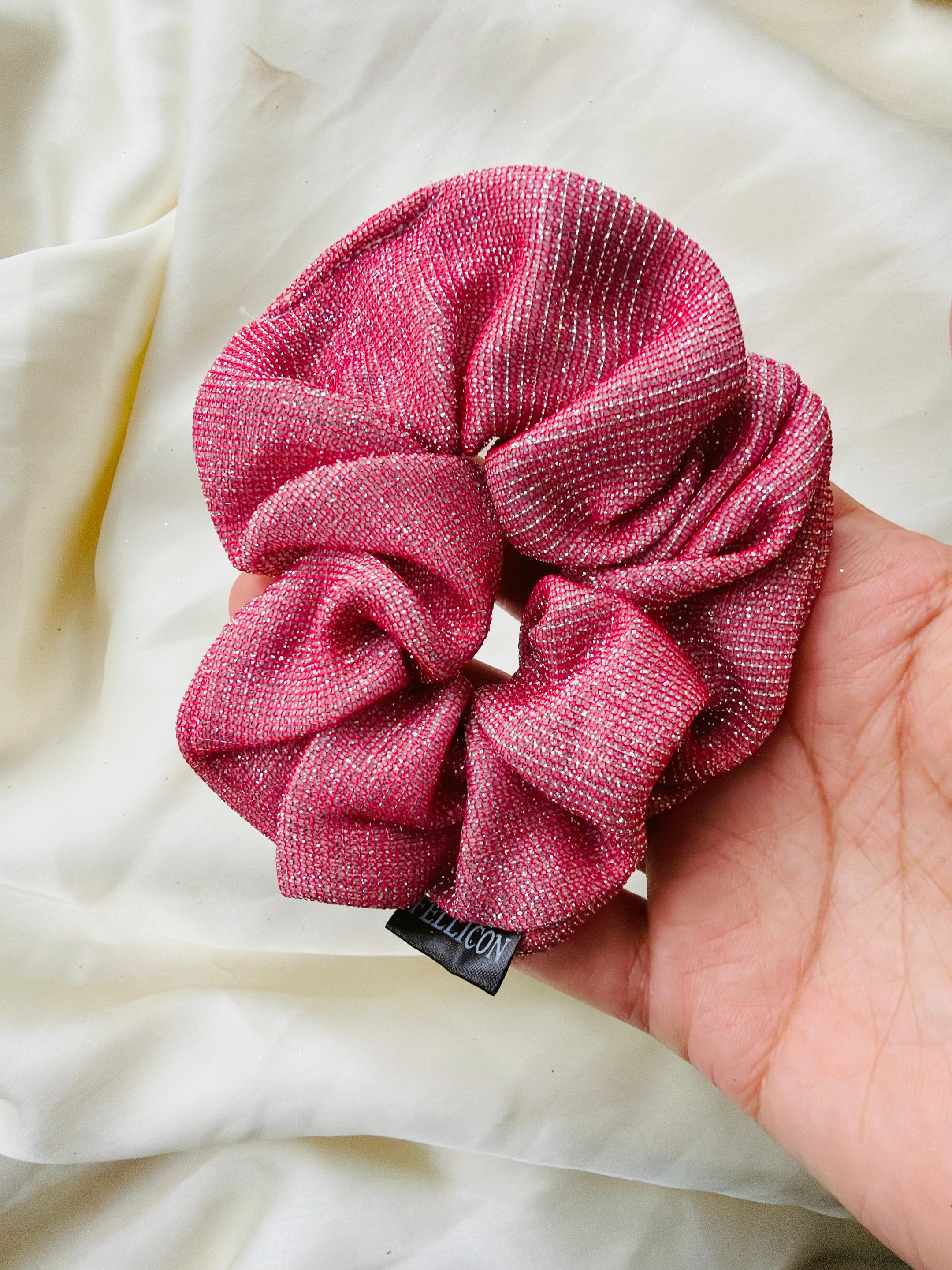 Glitter Scrunchie Set | Metallic Shimmer Hair Ties, Festival Accessories