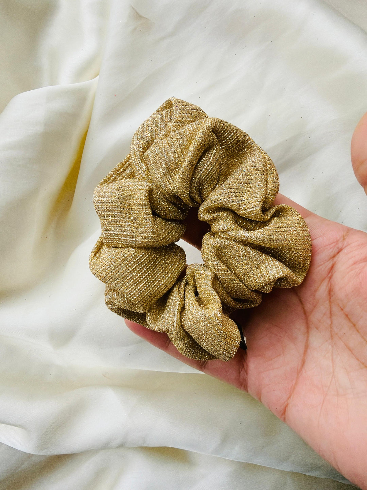 Glitter Scrunchie Set | Metallic Shimmer Hair Ties, Festival Accessories