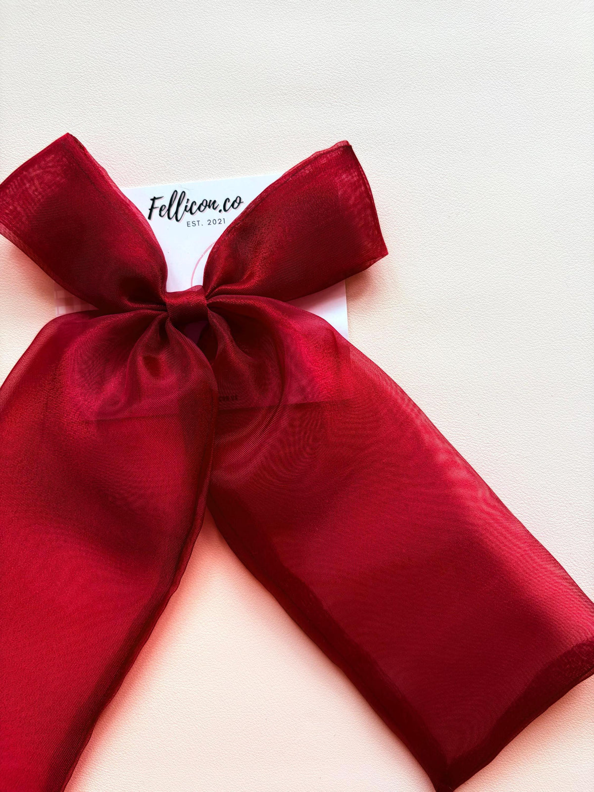 Oversized Cherry Red Organza Hair Bow, 10-inch Coquette Ribbon Clip, Romantic Bridal Accessory