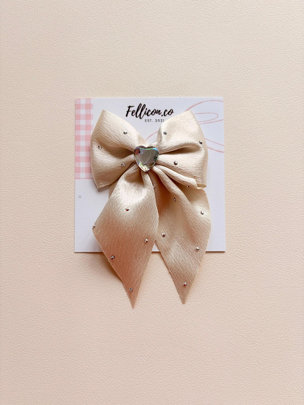 Sparkly Rhinestone Heart Sailor Bows (Pack of 5), Coquette Princess Hair Clips
