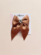 Sparkly Rhinestone Heart Sailor Bows (Pack of 5), Coquette Princess Hair Clips